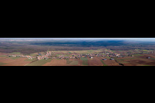 Aerial view of Panorama in Schleithal in the state Bas-Rhin, France