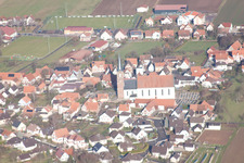 Oblique view of Schleithal in the state Bas-Rhin, France