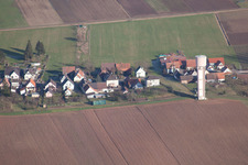 Schleithal in the state Bas-Rhin, France from above
