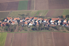 Schleithal in the state Bas-Rhin, France seen from above
