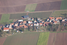 Schleithal in the state Bas-Rhin, France from the plane