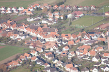 Schleithal in the state Bas-Rhin, France from the drone perspective