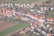 Schleithal in the state Bas-Rhin, France from a drone