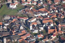 Salmbach in the state Bas-Rhin, France from above