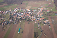 Salmbach in the state Bas-Rhin, France from the plane