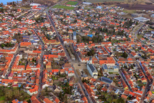 St. Mary and Market Square in Philippsburg in the state Baden-Wuerttemberg, Germany