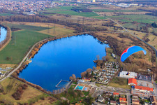 Freyersee campsite and ASV Philippsburg in Philippsburg in the state Baden-Wuerttemberg, Germany