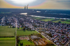 From the north in Altlußheim in the state Baden-Wuerttemberg, Germany
