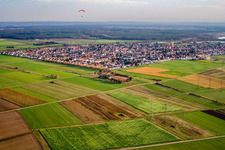 From the northwest in Neulußheim in the state Baden-Wuerttemberg, Germany
