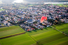 From the east in Altlußheim in the state Baden-Wuerttemberg, Germany