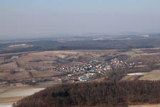 From the south in the district Neuenbürg in Kraichtal in the state Baden-Wuerttemberg, Germany