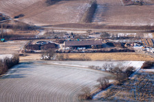 Wastewater treatment plant at Bächle in the district Neuenbürg in Kraichtal in the state Baden-Wuerttemberg, Germany