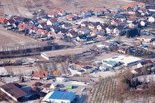 Aerial view of AVN GmbH in the district Neuenbürg in Kraichtal in the state Baden-Wuerttemberg, Germany