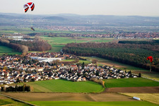 From the west in Reilingen in the state Baden-Wuerttemberg, Germany