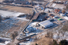 District Neuenbürg in Kraichtal in the state Baden-Wuerttemberg, Germany from above