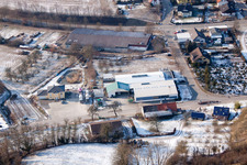 Oblique view of AVN GmbH in the district Neuenbürg in Kraichtal in the state Baden-Wuerttemberg, Germany