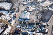 Bird's eye view of AVN GmbH in the district Neuenbürg in Kraichtal in the state Baden-Wuerttemberg, Germany
