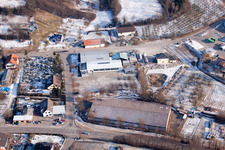 AVN GmbH in the district Neuenbürg in Kraichtal in the state Baden-Wuerttemberg, Germany from the drone perspective