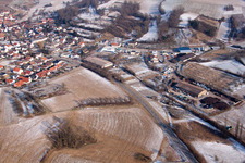 District Neuenbürg in Kraichtal in the state Baden-Wuerttemberg, Germany from the plane