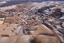 Bird's eye view of District Neuenbürg in Kraichtal in the state Baden-Wuerttemberg, Germany