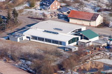 Aerial photograpy of AVN GmbH, Thomas Ullrich brick factory in the district Neuenbürg in Kraichtal in the state Baden-Wuerttemberg, Germany