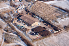 District Neuenbürg in Kraichtal in the state Baden-Wuerttemberg, Germany viewn from the air