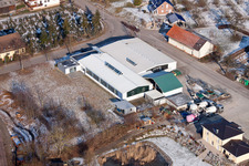 Oblique view of AVN GmbH in the district Neuenbürg in Kraichtal in the state Baden-Wuerttemberg, Germany