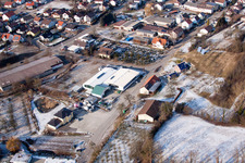 Bird's eye view of AVN GmbH in the district Neuenbürg in Kraichtal in the state Baden-Wuerttemberg, Germany