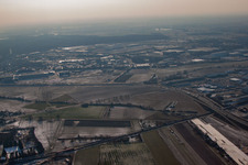 Aerial view of Bruchsal in the state Baden-Wuerttemberg, Germany