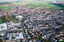Fritz Mannertz Halls from the west in Reilingen in the state Baden-Wuerttemberg, Germany