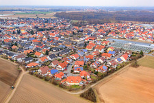 Village view from the south in Kuhardt in the state Rhineland-Palatinate, Germany