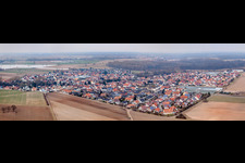 Panoramic view from the south in Kuhardt in the state Rhineland-Palatinate, Germany