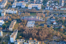Aerial view of Vocational School Germersheim/Wörth, Wörth location in Wörth am Rhein in the state Rhineland-Palatinate, Germany