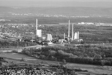 Heinhafen steam power plant, ENBW new building in the district Daxlanden in Karlsruhe in the state Baden-Wuerttemberg, Germany