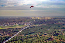 City from the south in Ketsch in the state Baden-Wuerttemberg, Germany