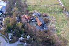 Barthelsmühle in the district Minderslachen in Kandel in the state Rhineland-Palatinate, Germany out of the air