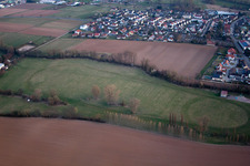 Oblique view of Racetrack in the district Billigheim in Billigheim-Ingenheim in the state Rhineland-Palatinate, Germany