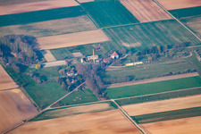 Aerial view of Harthausen in the state Rhineland-Palatinate, Germany