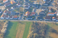 At Hirschgragben in Lingenfeld in the state Rhineland-Palatinate, Germany seen from above