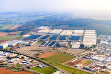 Heidelberg Printing Machines AG in the district Frauenweiler in Wiesloch in the state Baden-Wuerttemberg, Germany from above