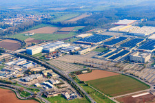 Heidelberg Printing Machines AG in the district Frauenweiler in Wiesloch in the state Baden-Wuerttemberg, Germany viewn from the air
