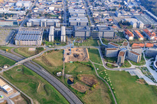 SAP Deutschland SE & Co. KG in Walldorf in the state Baden-Wuerttemberg, Germany viewn from the air