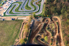 Aerial photograpy of Kart track Walldorf in Walldorf in the state Baden-Wuerttemberg, Germany