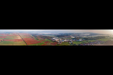 Panorama of the Horst industrial estate in the district Minderslachen in Kandel in the state Rhineland-Palatinate, Germany
