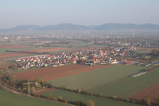 Bird's eye view of District Mörlheim in Landau in der Pfalz in the state Rhineland-Palatinate, Germany