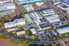Aerial view of LANDAU EAST industrial area with APL Automobil-Prüftechnik Landau GmbH in Landau in der Pfalz in the state Rhineland-Palatinate, Germany