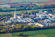 LANDAU EAST industrial area with APL Automobil-Prüftechnik Landau GmbH in Landau in der Pfalz in the state Rhineland-Palatinate, Germany seen from above