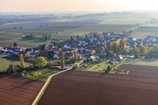 Village from the southwest in Kleinfischlingen in the state Rhineland-Palatinate, Germany