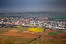 From the south in Grünstadt in the state Rhineland-Palatinate, Germany