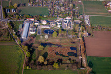 Sewage treatment plant in Grünstadt in the state Rhineland-Palatinate, Germany